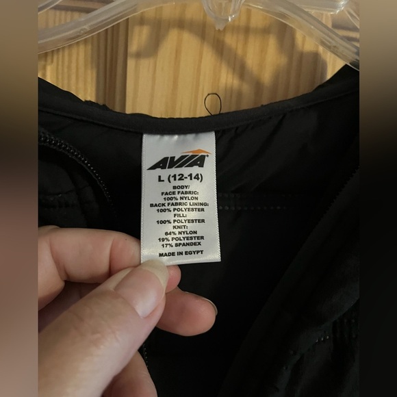 Avia Women’s Black Hooded Jacket, light weight, size Large (12-14) - Picture 4 of 7